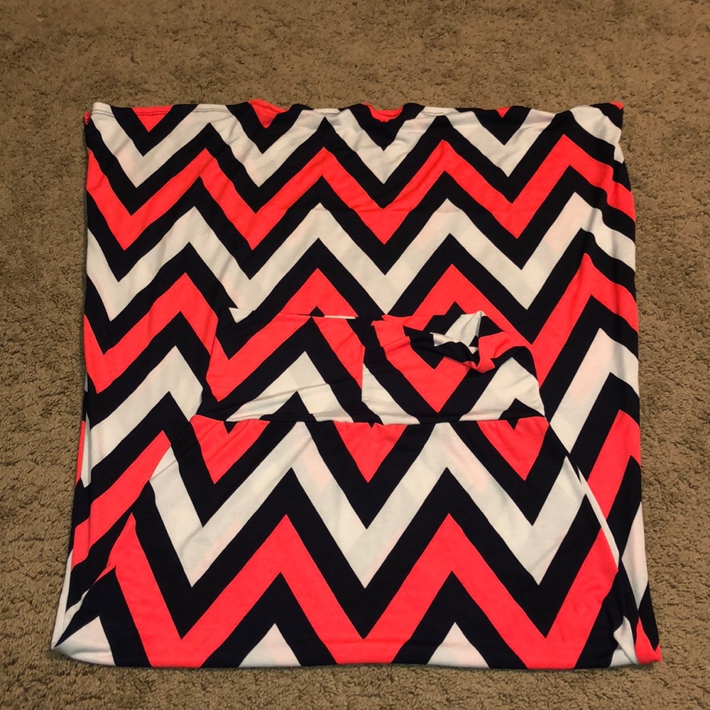 Chevron maxi skirt
